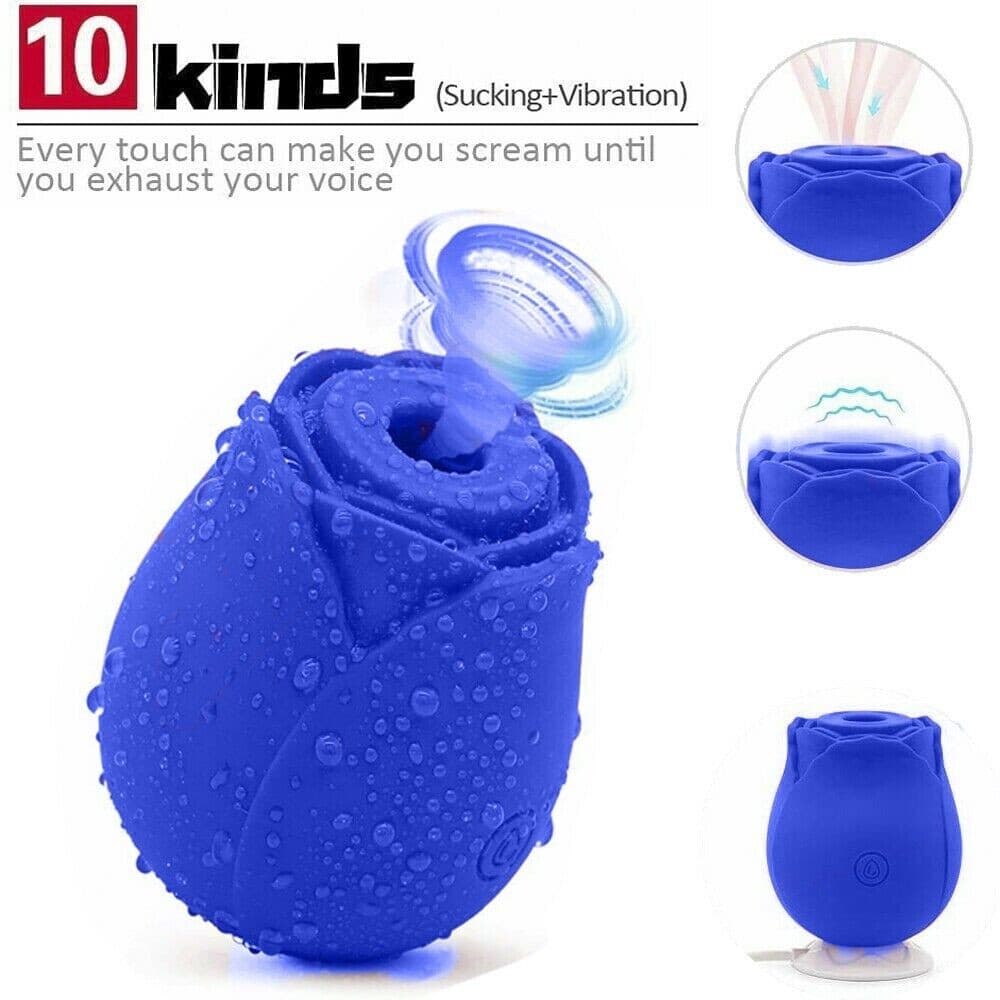 Rose Sucking Vibration Clit Sucker Dildo Women G-Spot Massager SexToy For Women USB Magnetic Charging Must Offer A Hazardous Materials Shipping Label Ship By USPS For Self-pickup Order